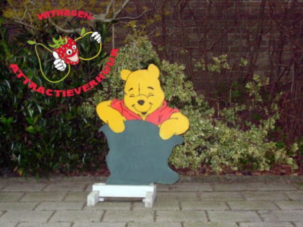 Geboorte bord Winnie the Pooh met schoolbord