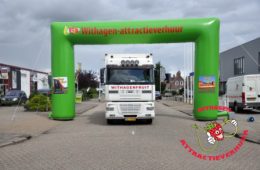 Start en finish welkomstboog Withagen-attractieverhuur