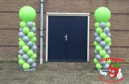 Ballonnen pilaar Groen / grijs