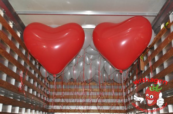 Heliumballon Hart Rood 90 cm