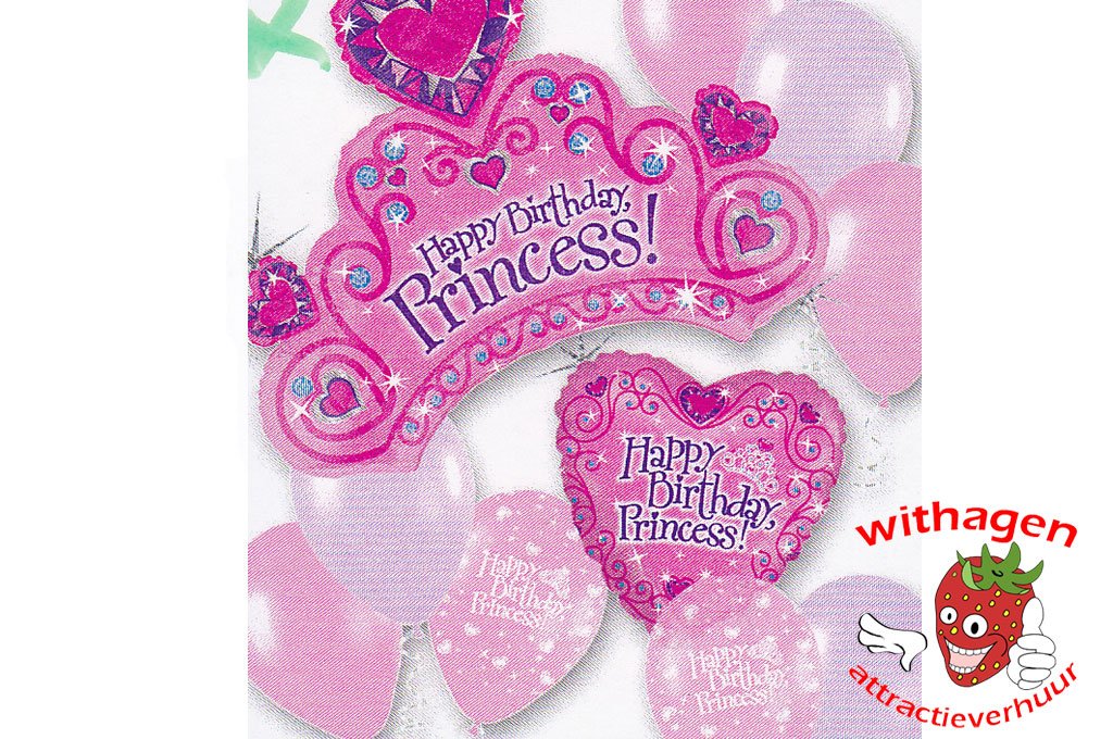 Helium Ballon Birthday Princess Standard