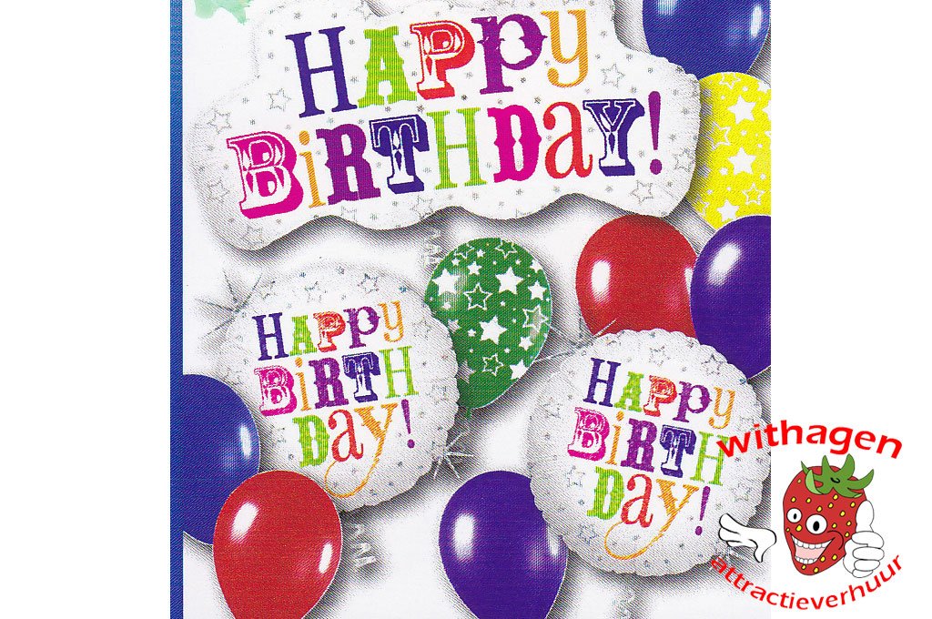 Helium Ballon Birthday Greetings Standard