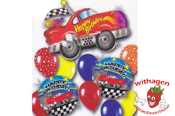 Helium Ballon Sports Car Birthday Standard