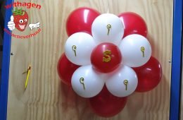 ballonnen bloem met Sint of piet decoractie