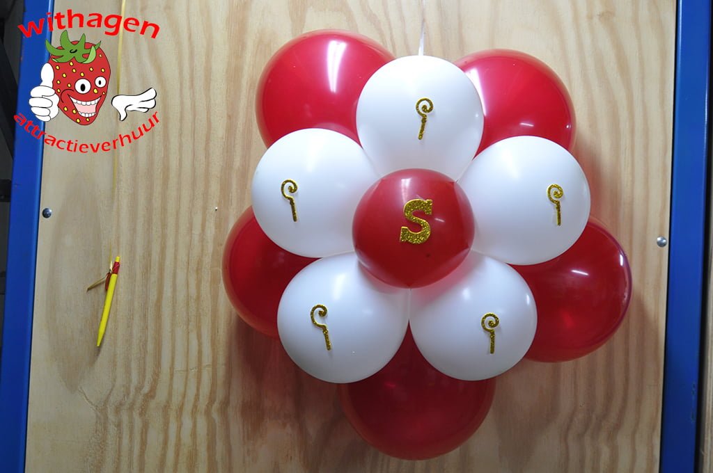 ballonnen bloem met Sint of piet decoractie