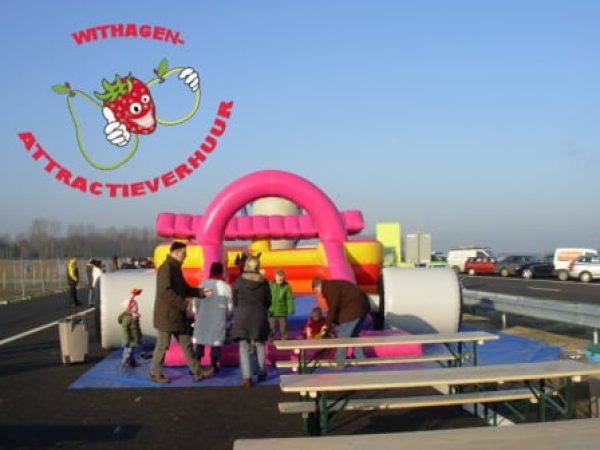 Race auto springkussen