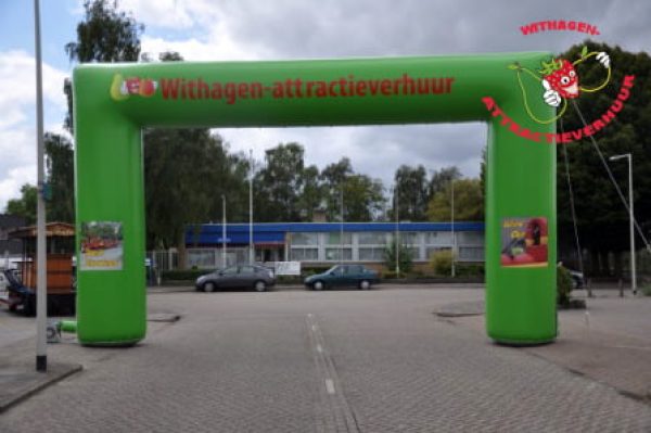 Start en finish welkomstboog Withagen-attractieverhuur