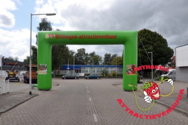 Start en finish welkomstboog Withagen-attractieverhuur