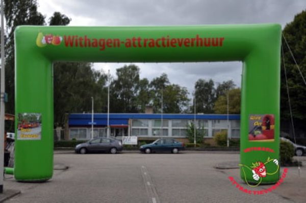 Start en finish welkomstboog Withagen-attractieverhuur