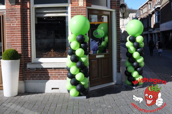 Ballonpilaar groen zwart