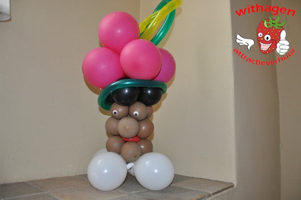 Ballonnen zwarte Piet staand 45 cm