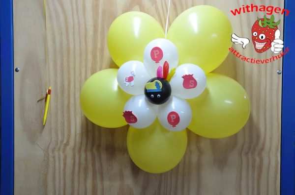 ballonnen bloem met Sint of piet decoractie