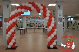 Ballonnenboog 6 meter Rood Wit