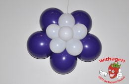 ballonnen bloem paars wit