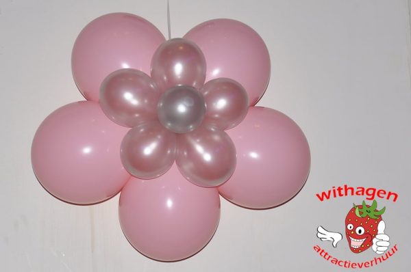 ballonnen bloem roze-parelmoer