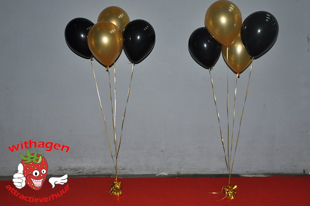 Tafeldecoratie 4 ballonnen zwart | Withagen