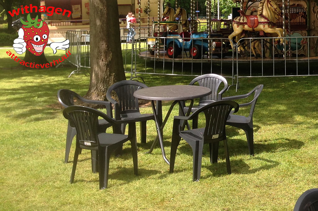 Terrasstoelen Antraciet met tafel