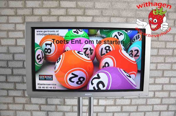 bingo op een beeldscherm